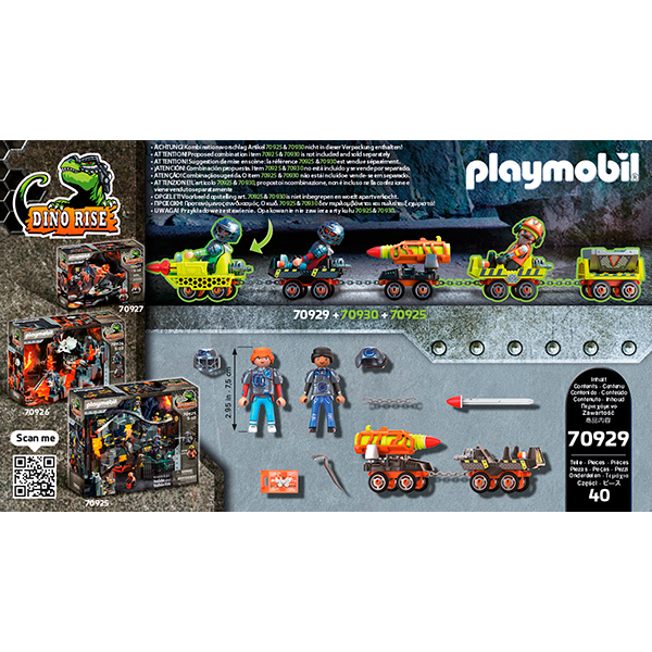 Playmobil Dino Rise 70929 Dino Mine Carro de Cohetes - Imatge 3