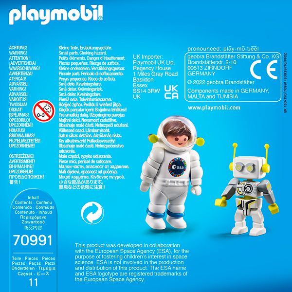 Playmobil 70991 Duo Pack Astronauta ESA e ROBert - Imagem 3