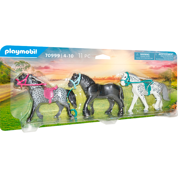 Playmobil 70999 3 caballos: Frisón, Knabstrupper y Andaluz - Imagen 1