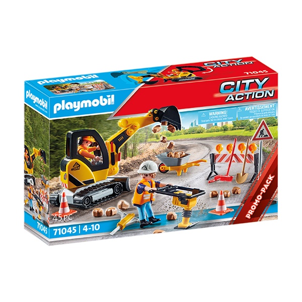 Playmobil 71045 City Action Construcción de Carreteras - Imagen 1