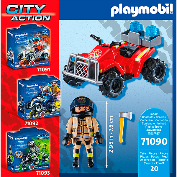 Playmobil City Action 71090 Bomberos - Speed Quad - Imagen 3