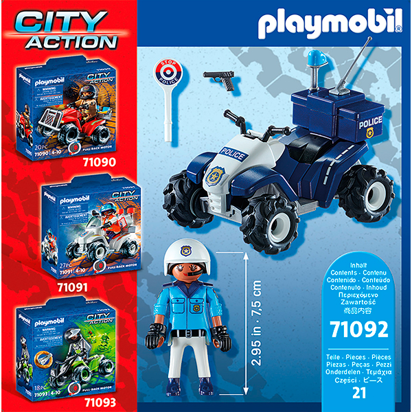 Playmobil City Action 71092 Polícia - Speed Quad - Imagem 3
