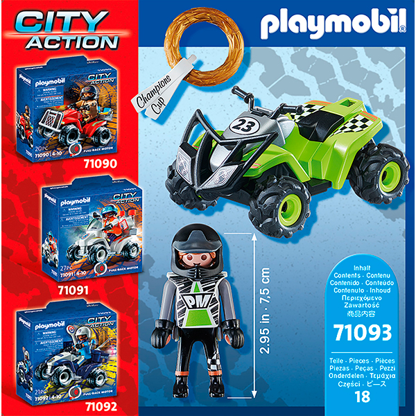 Playmobil City Action 71093 Corrida - Speed Quad - Imagem 3