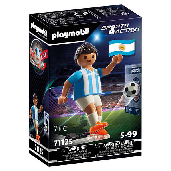 Playmobil Sports & Action 71125 Jogador de Futebol - Argentina - Imagem 1