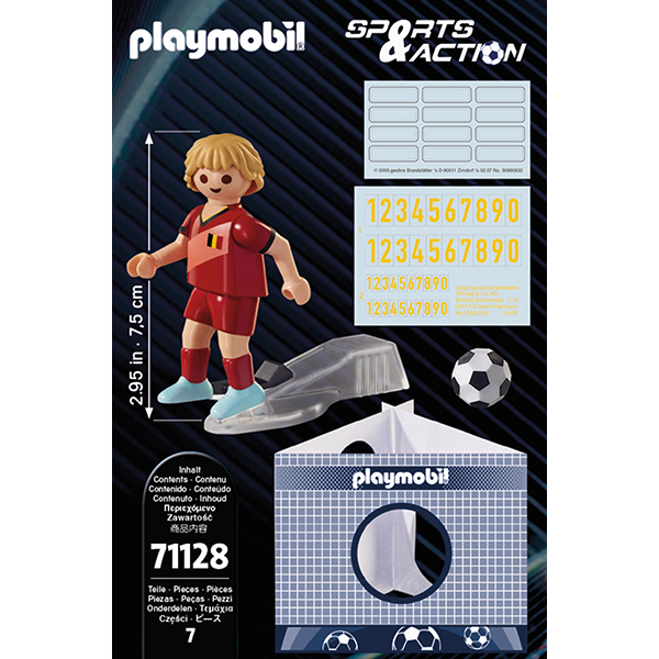 Playmobil Sports & Action 71128 Jogador de Futebol - Bélgica - Imagem 3
