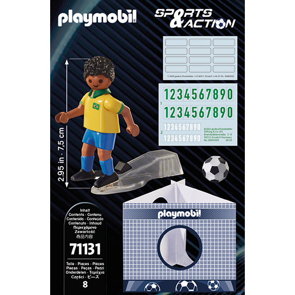 Playmobil Sports & Action 71131 Jogador de Futebol - Brasil - Imagem 3