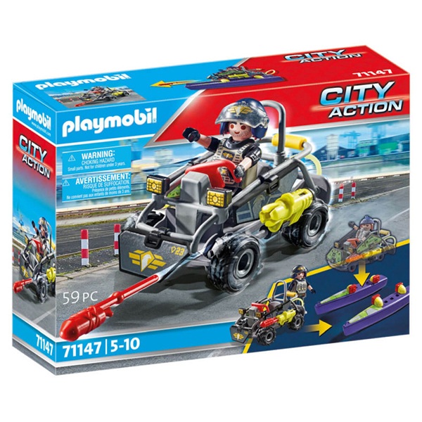 Playmobil 71147 City Action Fuerzas Especiales Quad Multiterreno - Imagen 1