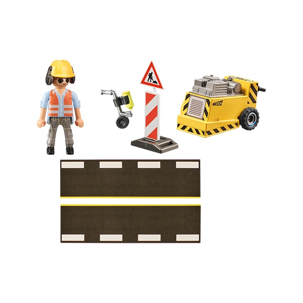 Playmobil 71185 City Action Trabajador de la construcción con cortador de bordes - Imagen 3