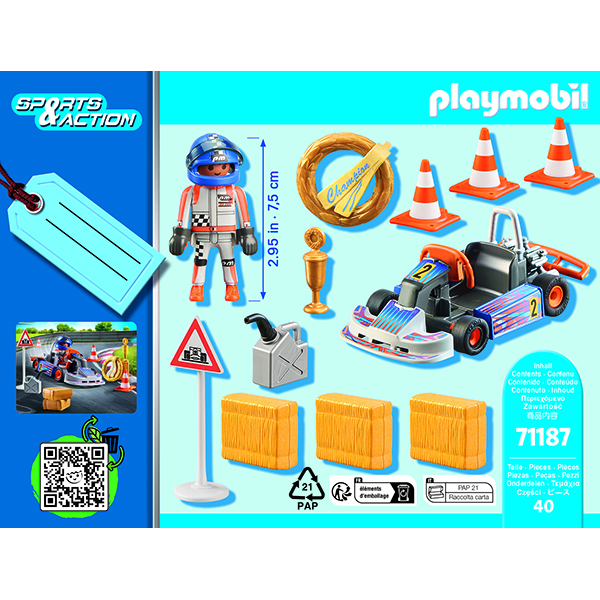 Playmobil 71187 Sports & Action Kart de Corridas - Imagem 2