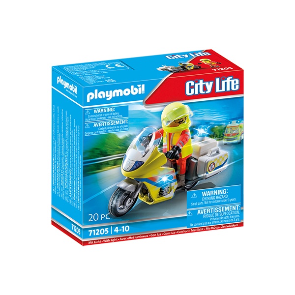 Playmobil 71205 City Life Moto de Emergencias con luz intermitente - Imagen 1