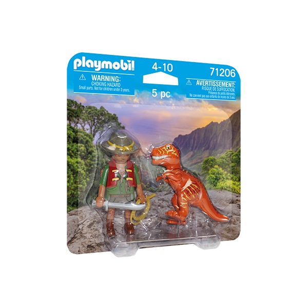 Playmobil 71206 Duo Pack Aventureiro com T-Rex - Imagem 1
