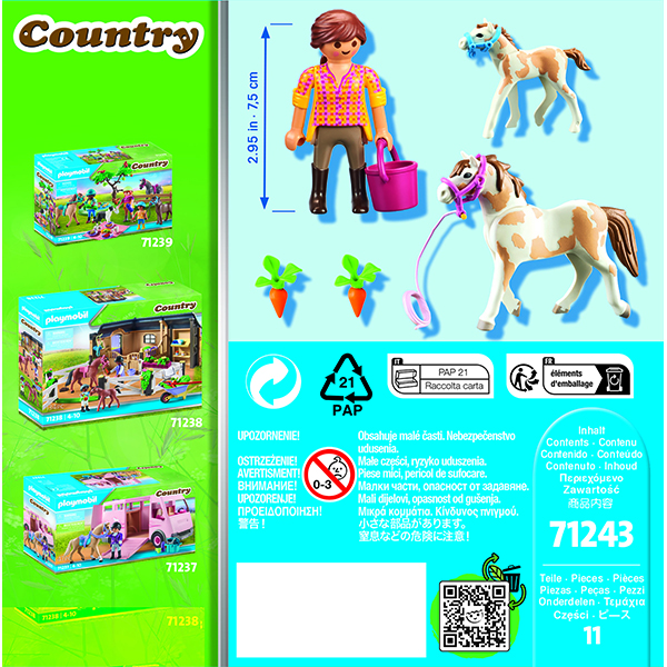 Playmobil 71243 Country Caballo con Potro - Imagen 2