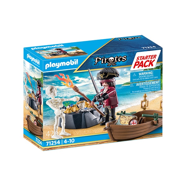 Playmobil 71254 Pirates Starter Pack Pirata com Barco a remos - Imagem 1