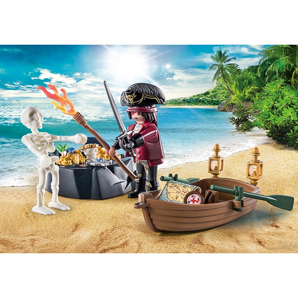 Playmobil 71254 Pirates Starter Pack Pirata con Bote de remos - Imagen 1