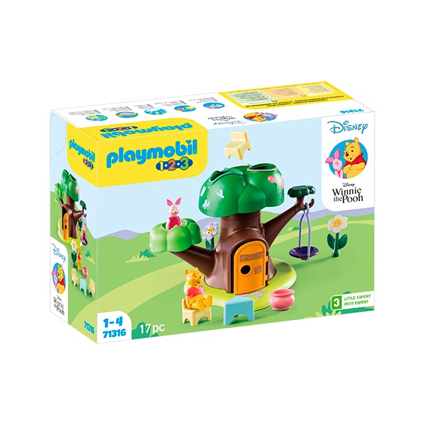 Playmobil 1.2.3 Disney: Ursinho Pooh e Casa na Árvore do Leitão - Imagem 1