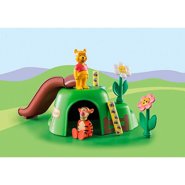 Playmobil 1.2.3 Disney: Ursinho Pooh e Jardim das Abelhas Tigrão - Imagem 1