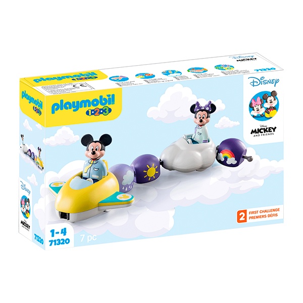Playmobil 1.2.3 Disney: Mickey e Minnie Cloud Train - Imagem 1
