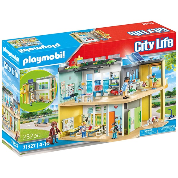 Playmobil 71329 Ônibus escolar City Life, ônibus escolar grande com po