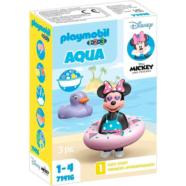 71416 Playmobil 1.2.3 e Disney: a viagem de Minnie à praia - Imagem 1