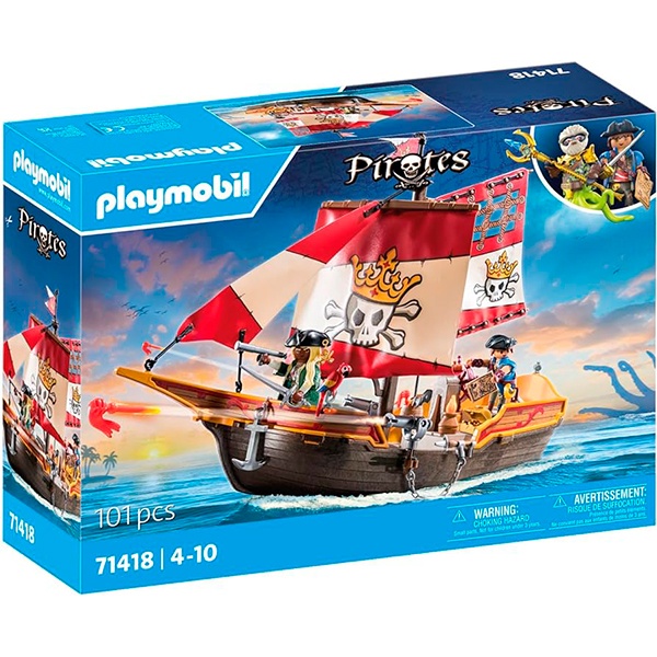 71418 Piratas Playmobil - Navio Pirata - Imagem 1