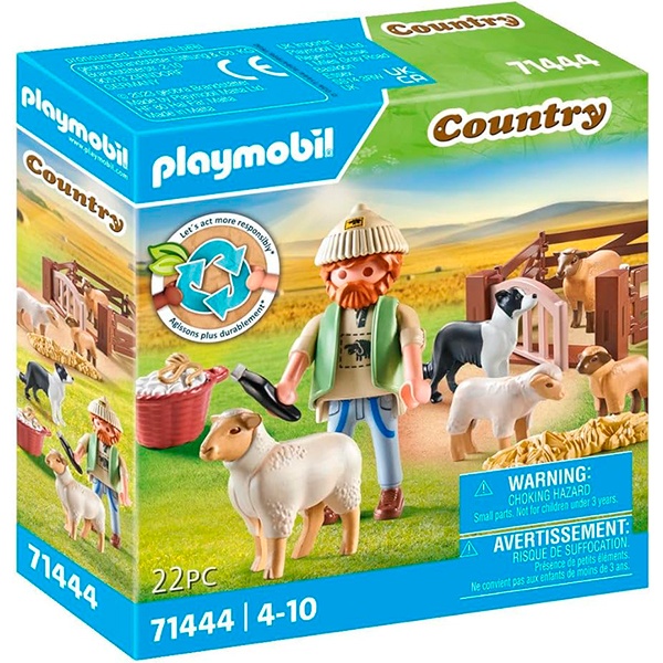71444 Playmobil Country - Pastor con rebaño de ovejas - Imagen 1