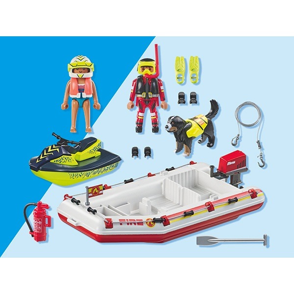 71464 Playmobil Action Heroes Bote de bomberos con moto acuática - Imagen 4