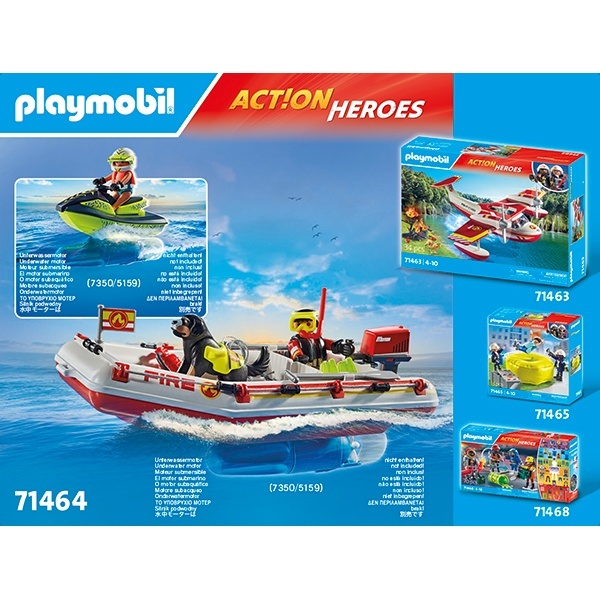 71464 Playmobil Action Heroes Bote de bomberos con moto acuática - Imatge 5