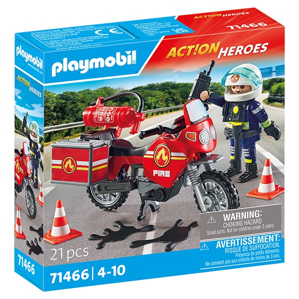 71466 Playmobil Action Heroes Bombeiro e motoa - Imagem 1