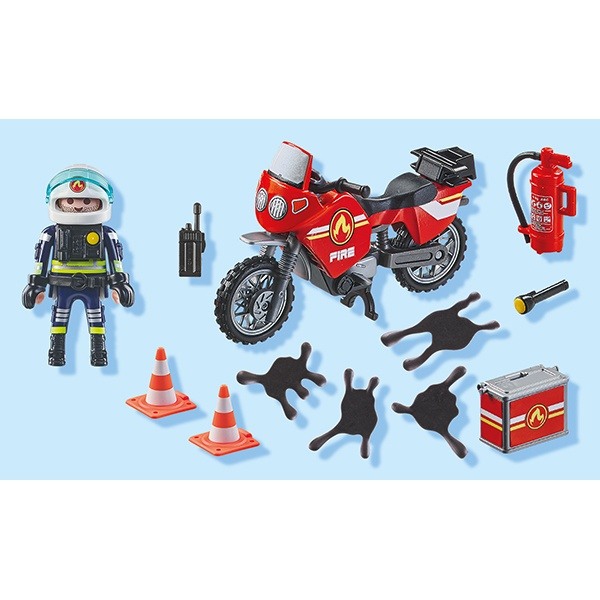 71466 Playmobil Action Heroes Bombeiro e motoa - Imagem 1