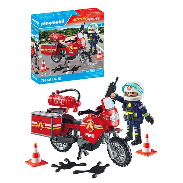 71466 Playmobil Action Heroes Moto de bomberos - Imagen 3