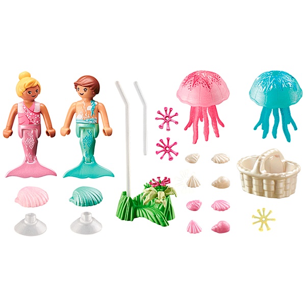 Playmobil 71504 Princess Magic Sereias Infantis com Água-viva - Imagem 1