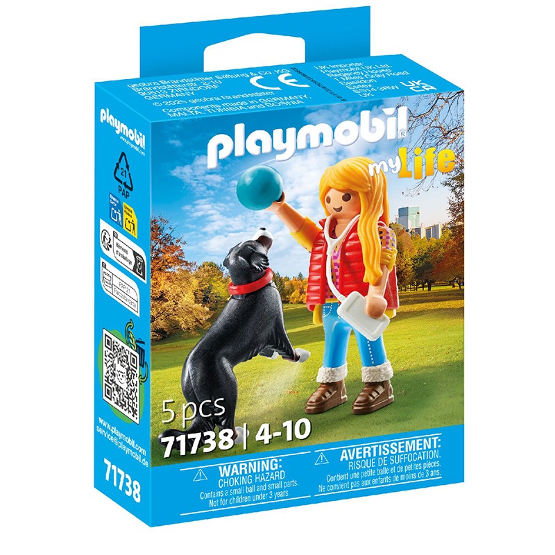 Playmobil My Life 71738 - Mujer con perro de montaña