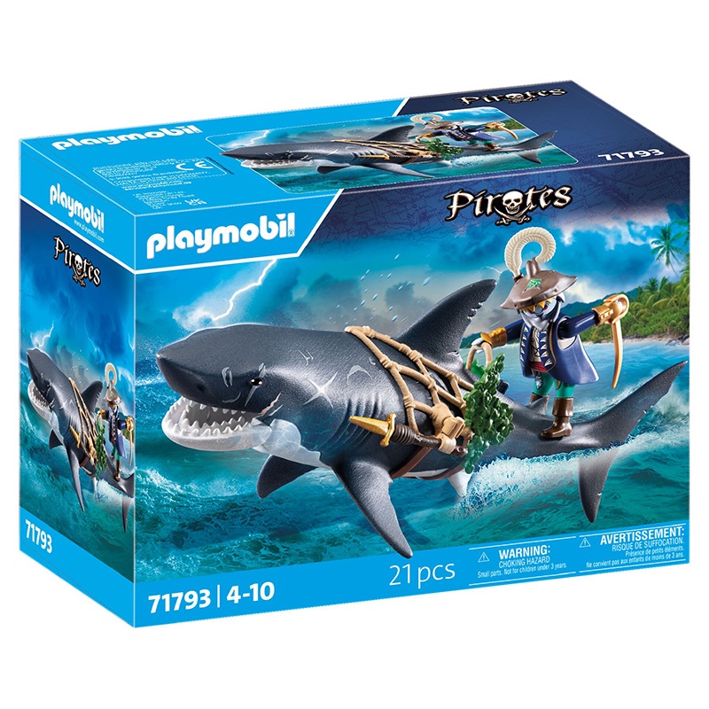 Playmobil Pirates 71793 - Tubarão gigante com pirata