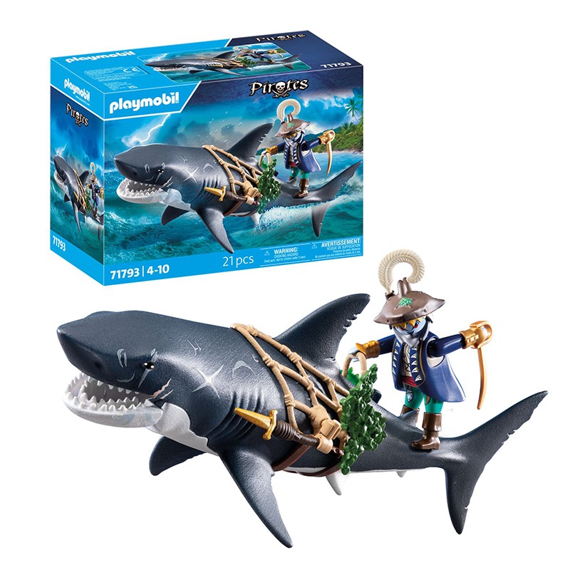 Playmobil Pirates 71793 - Tiburón gigante con pirata - Imagen 1