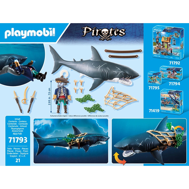Playmobil Pirates 71793 - Tiburón gigante con pirata - Imagen 2