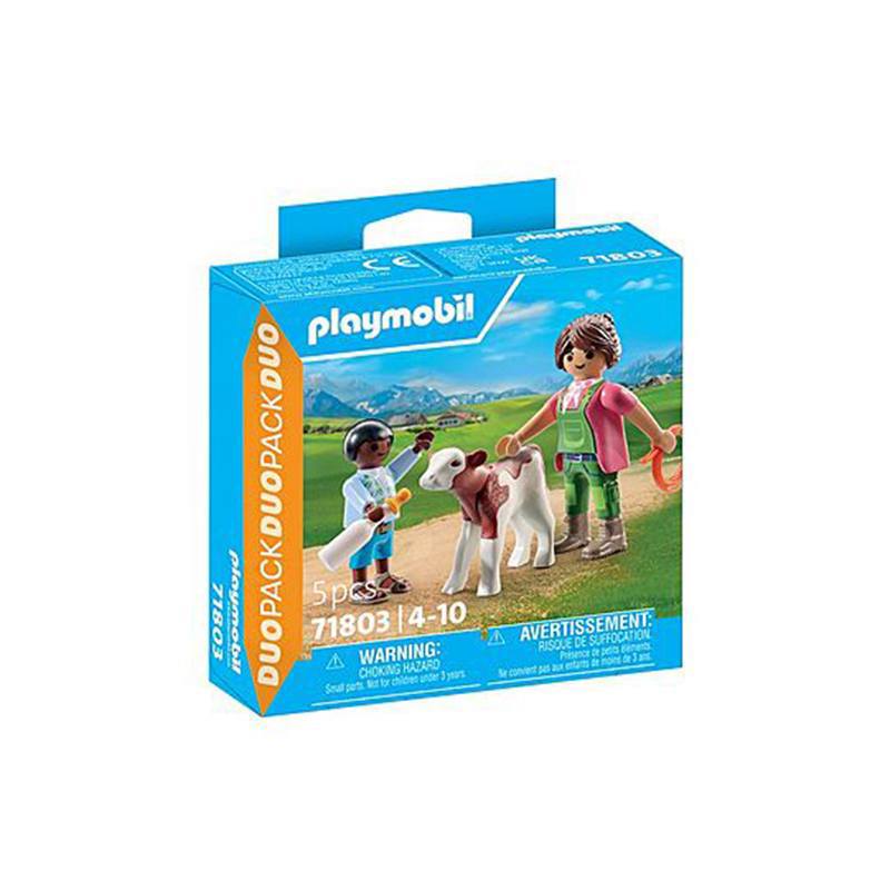 Playmobil Duo Pack 71803 - Granjero con ternero