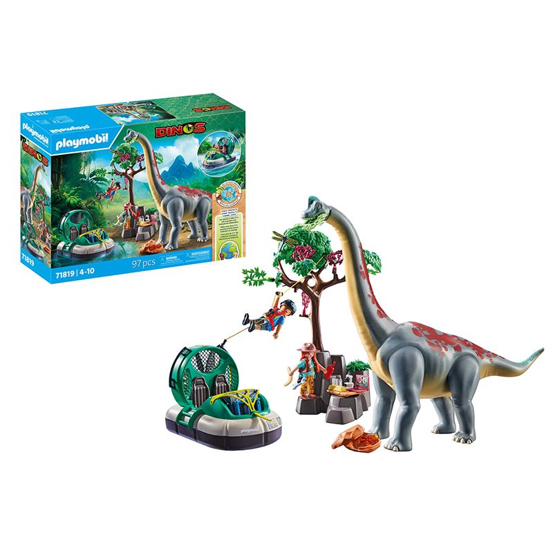 Playmobil Dinos 71819 - Braquiossauro com aerodeslizador - Imagem 1