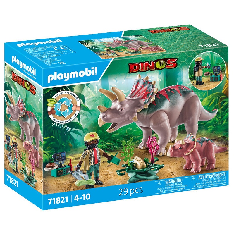Playmobil Dinos 71821 - Família de triceratops