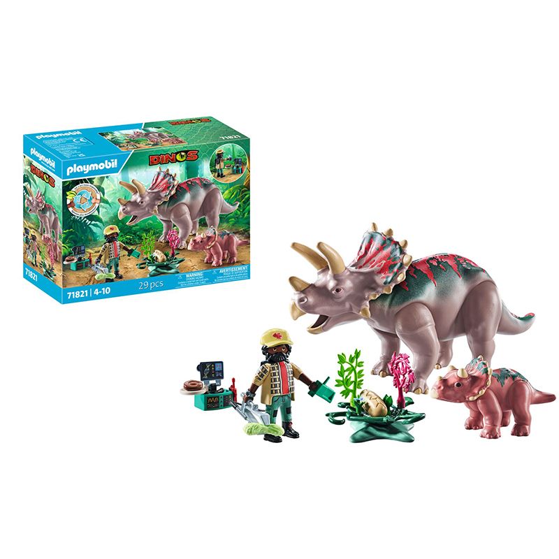 Playmobil Dinos 71821 - Família de triceratops - Imagem 1