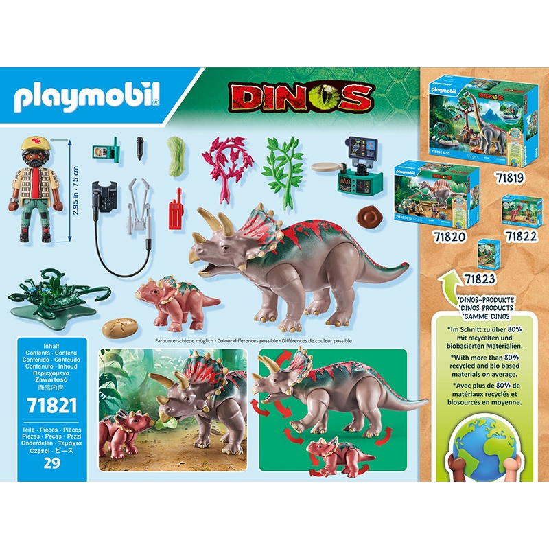 Playmobil Dinos 71821 - Família de triceratops - Imagem 2
