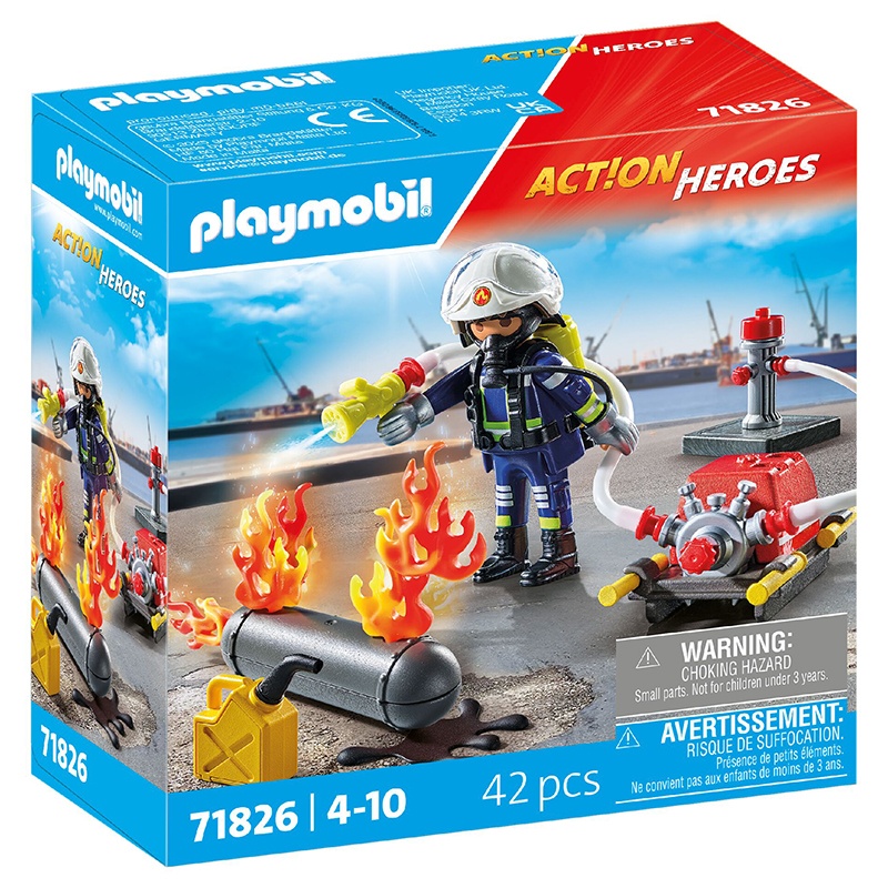 Playmobil City Life 71826 - Bombero con bomba de agua