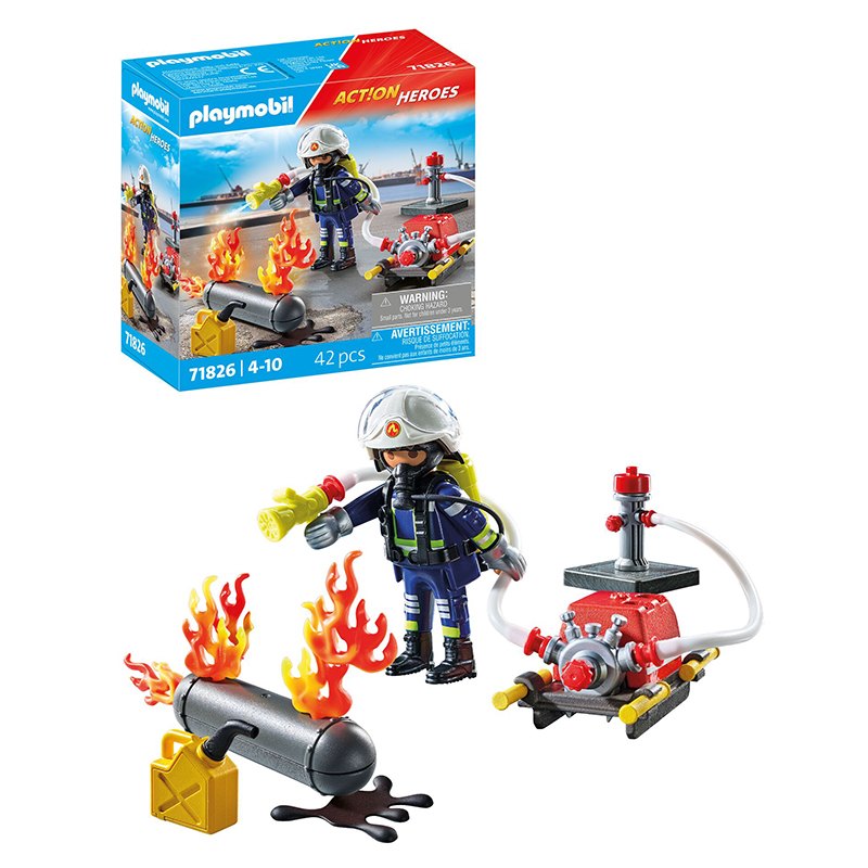 Playmobil City Life 71826 - Bombero con bomba de agua - Imagen 1