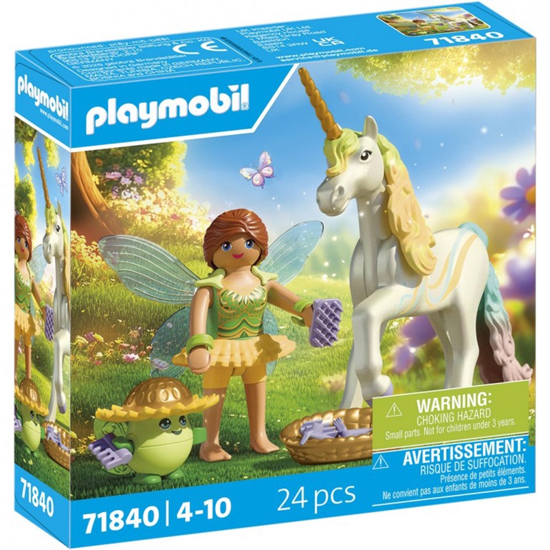 Playmobil Fairies 71840 - Unicornio Rainbow Flower y Hada