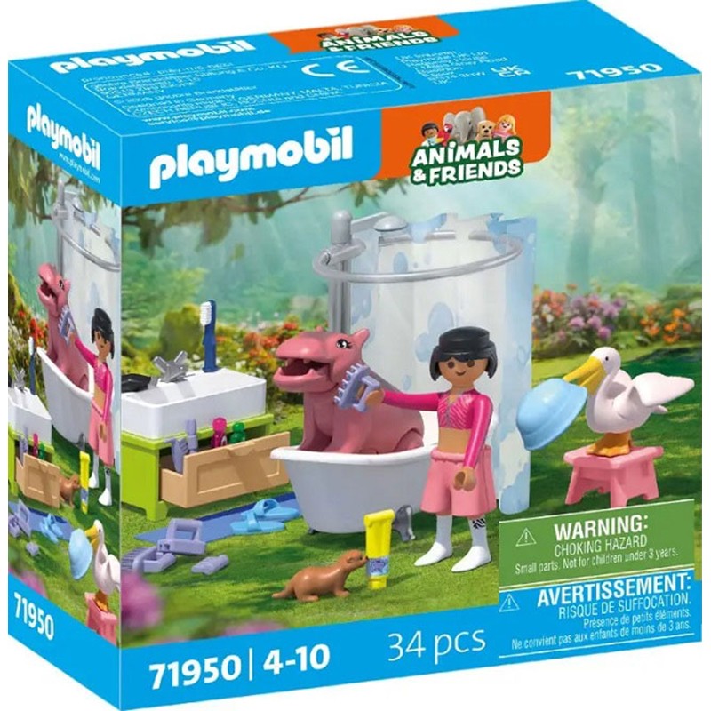 Playmobil My Life 71950 - Divertido Banho Animais