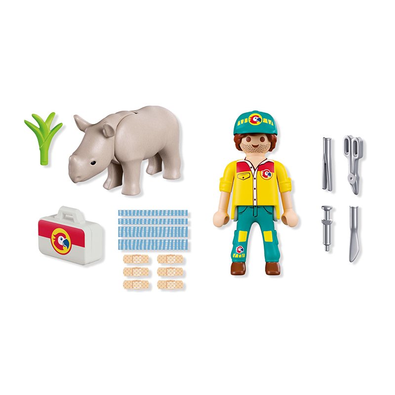 Playmobil Duo Pack 72025 - Cuidador con Rinoceronte - Imagen 2