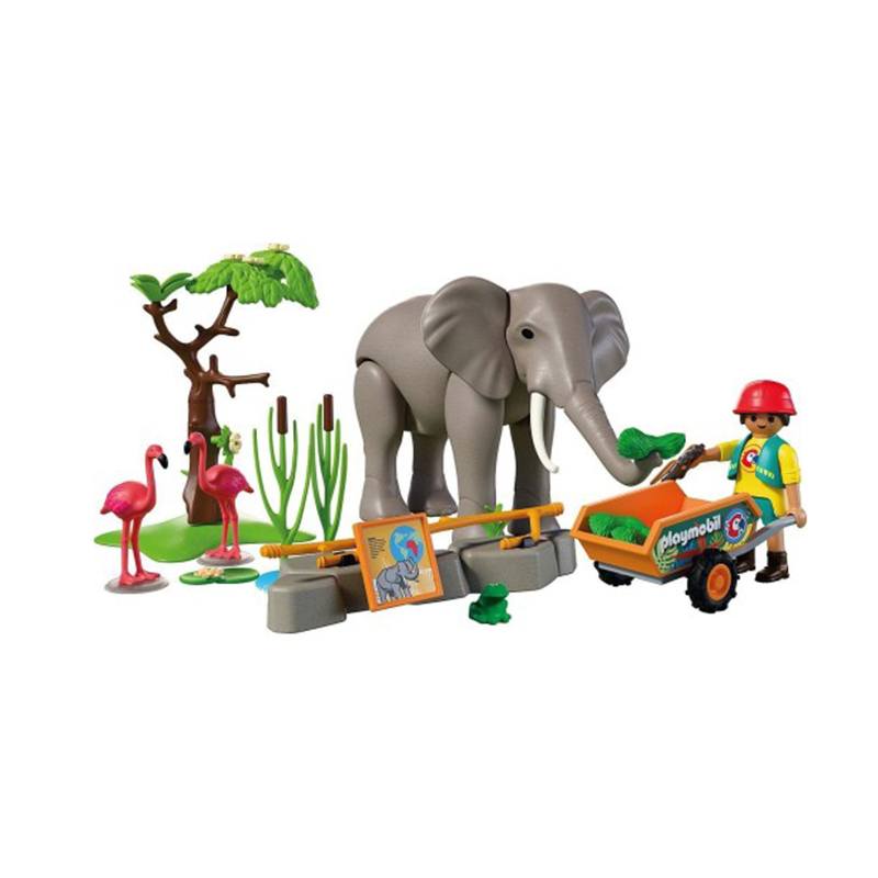 Playmobil Animals and Friends 72068 - Elefante com Cuidador - Imagem 2