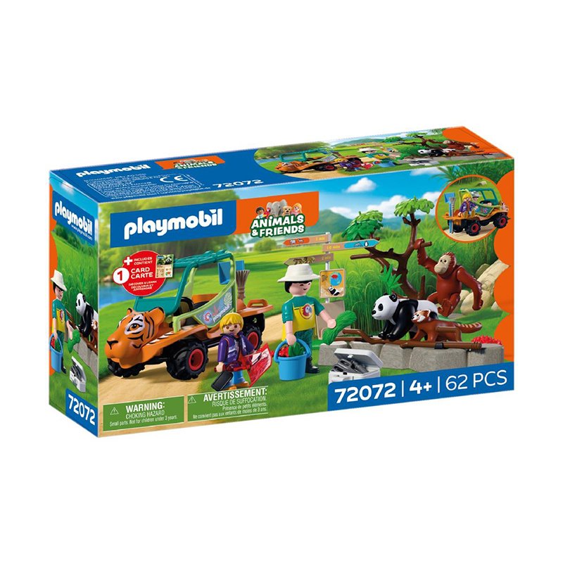 Playmobil Animals and Friends 72072 - Zoo Cuidador com Veículo