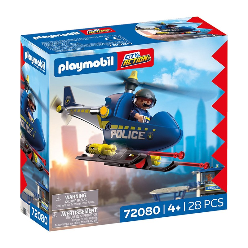 Playmobil City Action 72080 - Helicóptero de Policía con Radar