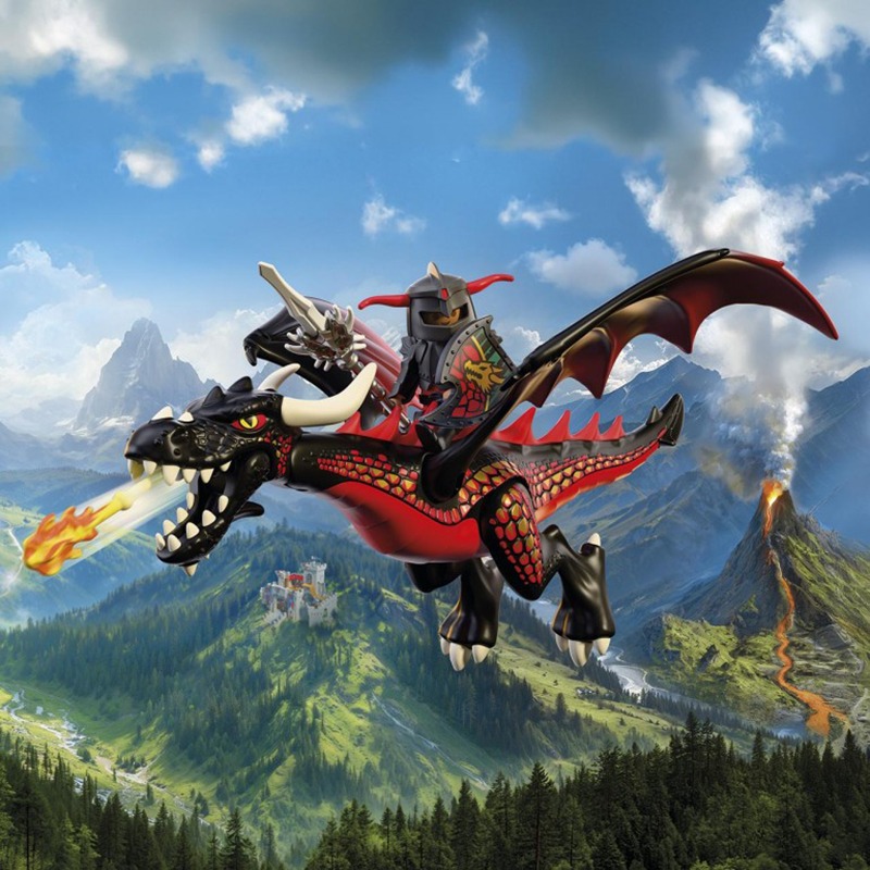 Playmobil Knights 72114 - Caballero del Dragón y Dragón Negro - Imagen 2