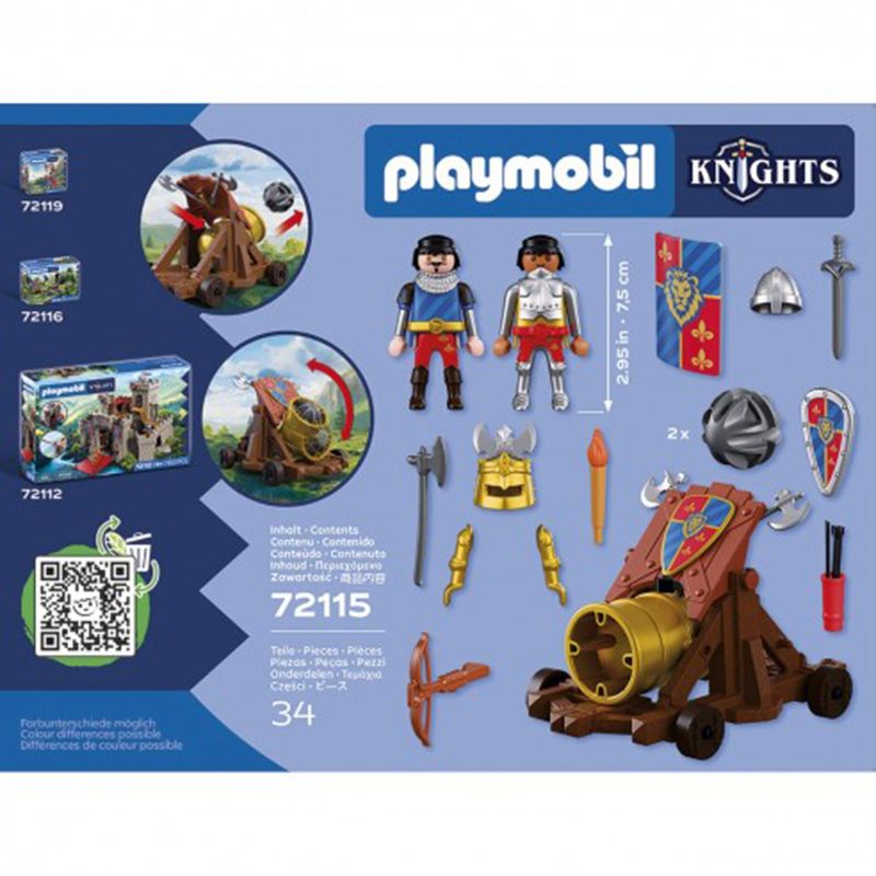 Playmobil Knights 72115 - Cañón de Fuego de Caballeros León - Imagen 3